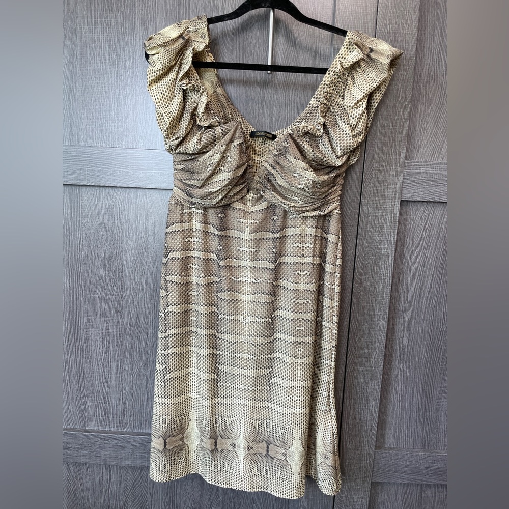 Authentic Like New Roberto Cavali Python Print Dr… - image 1